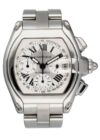 Cartier Roadster XL Chrono Silver Roman Numerals Dial Ref 2618 with Papers  2004