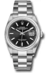 Rolex Datejust Black Index Dial on Oyster Ref 126200 with New Style Card Green  2020