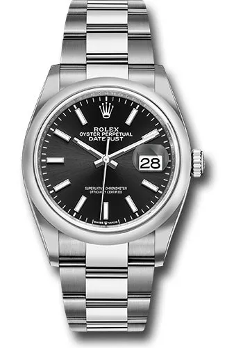 19043460_4knlrmqsgj3g4m2plqtc4bwcec4v.webp Rolex Datejust Black Index Dial on Oyster Ref 126200 with New Style Card Green 2020 - Image 1