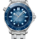 Omega Seamaster Diver 300M Co-Axial Master Chronometer Blue Dial on Bracelet Ref 210.30.42.20.03.003 with Card