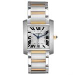 Cartier Tank Francaise Silver Roman Dial on 2 Tone Ref 2302