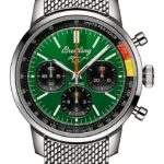 Breitling Top Time B01 Green Dial on Bracelet Ref AB01762A1L1A1 with Card  2025