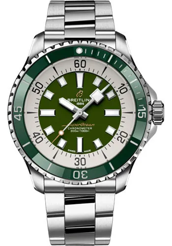 19043537_qqoqbc342rjjd7o1fhhixk6fuu1j.webp Breitling Superocean Automatic Green Dial on Bracelet Ref A17376A31L1A1 with Card 2025 - Image 1