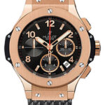 Hublot Big Bang Red Gold Black Dial on Rubber Strap Ref 301.PX.130.RX