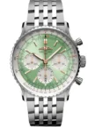 Breitling Navitimer B01 Chronograph Mint Green Dial on Bracelet Ref AB0139211L1A1 with Card  2025