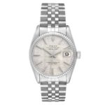 Rolex Datejust Silver Linen Dial on D Link Jubilee Ref 16014