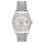 Rolex Datejust Silver Linen Dial on D Link Jubilee Ref 16014