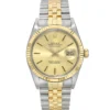 Rolex Datejust Champagne Stick Dial on Jubilee Ref 16233 with Papers  1989