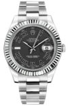 Rolex Datejust II Black Roman Dial on Oyster Ref 116334 with Card Old Green  2012
