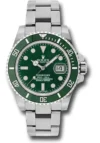 Rolex Submariner Green Dial on Oyster Ref 116610LV with New Style Card White  2017