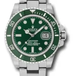Rolex Submariner Green Dial on Oyster Ref 116610LV with New Style Card White  2017