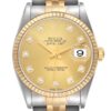 Rolex Datejust Champagne Diamond Dial on Jubilee Ref 16233 with Papers  1996