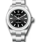 Rolex Oyster Perpetual  Black Index Dial on Oyster Ref 276200 with New Style Card Green  2024