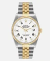 Rolex Datejust White Roman 10 Diamonds Dial on Jubilee Ref 16233G
