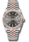Rolex Datejust Dark Rhodium Index Dial on Jubilee Ref 126231 with New Style Card Green  2020
