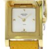 Hermes Medor White Dial on Leather Ref MEDOR