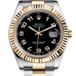 Rolex Datejust II Black Arabic Dial on Oyster Ref 116333 with New Style Card White  2016