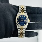 Rolex Datejust Am Blue Diamond Dial on D Link Jubilee Ref 16013