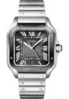 Cartier Santos de Cartier Large Gray Dial on Bracelet Ref WSSA0037 with Card