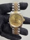 Rolex Datejust Champagne Stick Dial on Jubilee Ref 16233 with Papers  1992 - Image 2