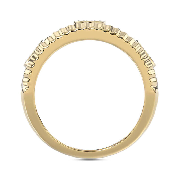 MEN'S RING 0.75CT ROUND DIAMOND 10K YELLOW GOLD - Image 2