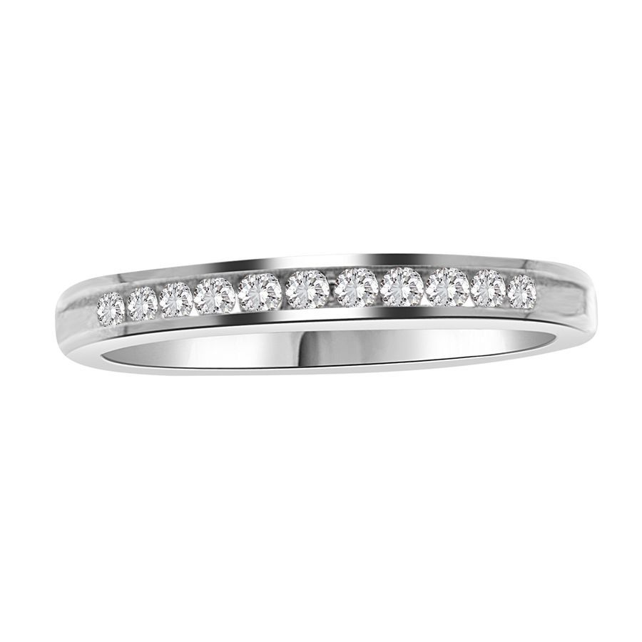 19060474_68087W-A-34594.jpg.jpg LADIES BAND 0.25CT ROUND DIAMOND 14K WHITE GOLD (SI QUALITY) - Image 1