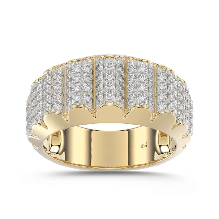 19060528_289685Y-34911.jpg MEN'S BAND 1.00CT ROUND DIAMOND 10K YELLOW GOLD - Image 1