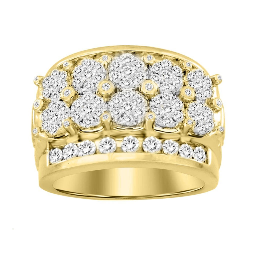 19060954_243440Y-4935131.jpg.jpg MEN'S RING 2.00CT ROUND DIAMOND 10K YELLOW GOLD - Image 1