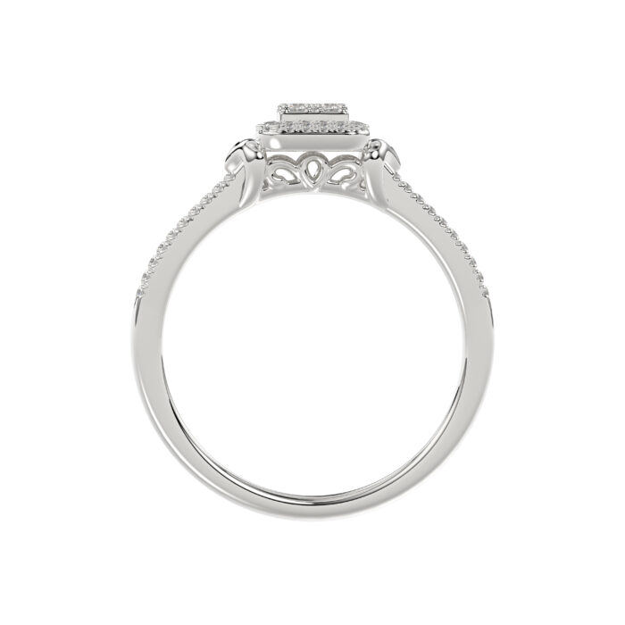Ladies 0.20Ct Round Diamond Sterling Silver White Engagement Ring � Elegant Promise Ring For Women - Image 2