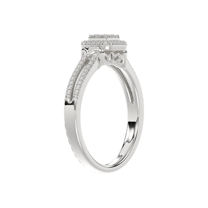 Ladies 0.20Ct Round Diamond Sterling Silver White Engagement Ring � Elegant Promise Ring For Women - Image 3