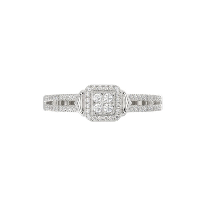 Ladies 0.20Ct Round Diamond Sterling Silver White Engagement Ring � Elegant Promise Ring For Women - Image 5