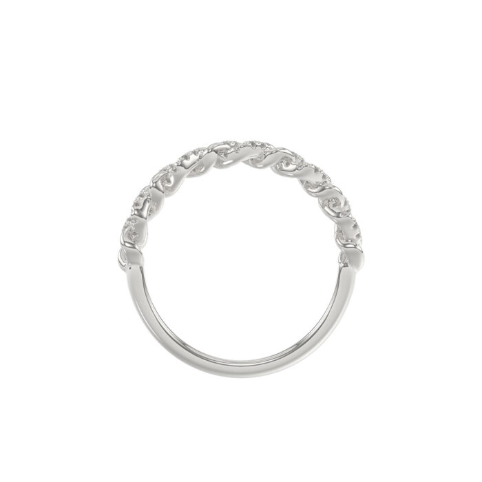 LADIES RING 0.15CT ROUND DIAMOND 14K WHITE GOLD - Image 2