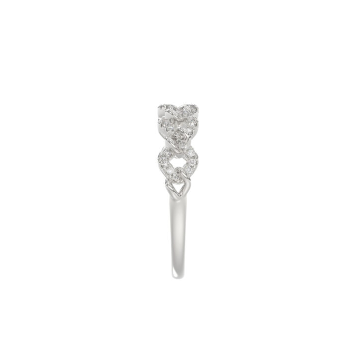 LADIES RING 0.15CT ROUND DIAMOND 14K WHITE GOLD - Image 3