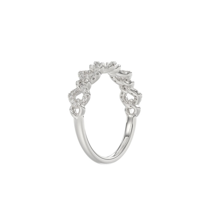 LADIES RING 0.15CT ROUND DIAMOND 14K WHITE GOLD - Image 4