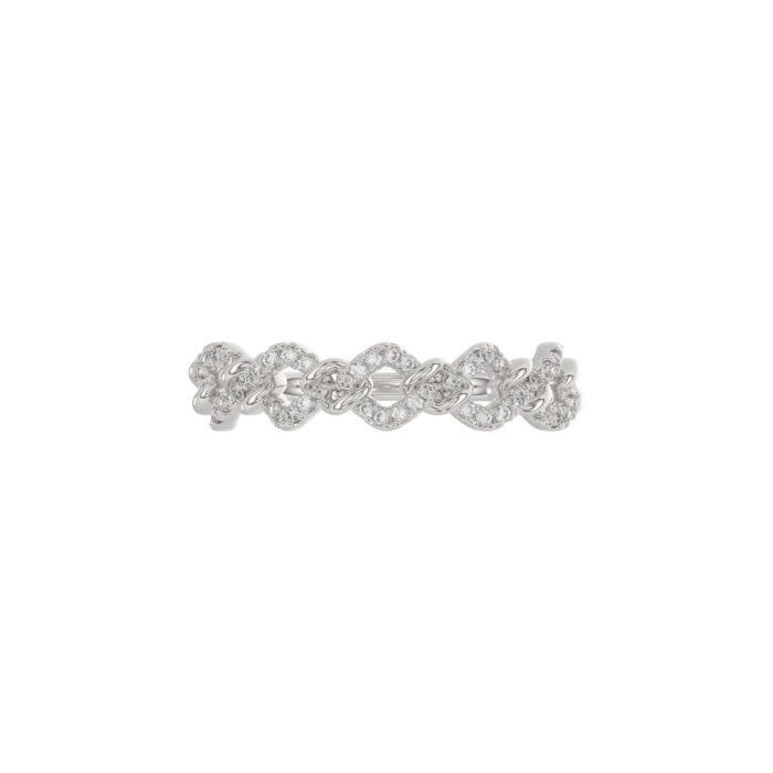 LADIES RING 0.15CT ROUND DIAMOND 14K WHITE GOLD - Image 5