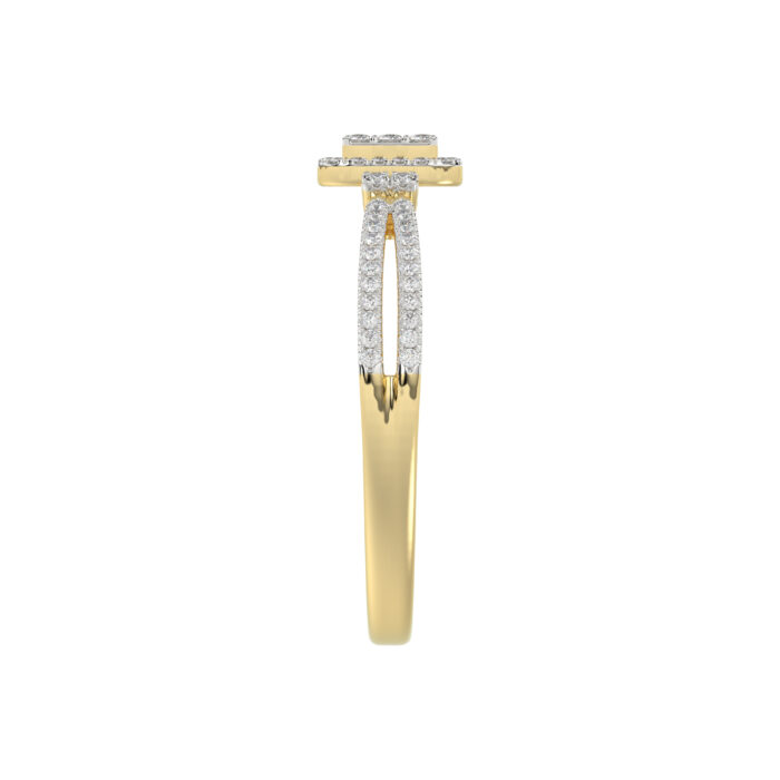 LADIES RING 0.20CT ROUND DIAMOND 10K YELLOW GOLD - Image 4