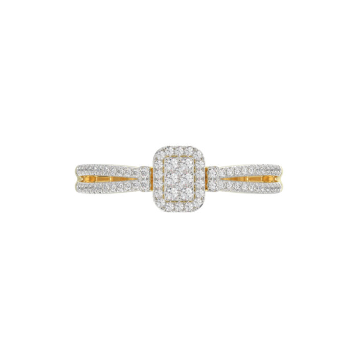 LADIES RING 0.20CT ROUND DIAMOND 10K YELLOW GOLD - Image 5