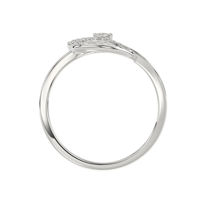 Ladies Elysian Heart Ring 0.15Ct Round Diamond Sterling Silver White � Romantic Fine Jewelry For Women - Image 2