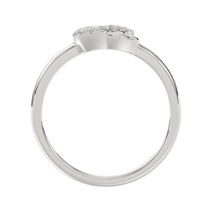 Ladies Lucky Horseshoe Fashion Ring 0.10Ct Round Diamond Sterling Silver White � Double Horseshoe Fashion Jewelry - Image 2