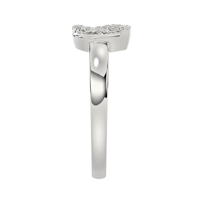 Ladies Lucky Horseshoe Fashion Ring 0.10Ct Round Diamond Sterling Silver White � Double Horseshoe Fashion Jewelry - Image 3