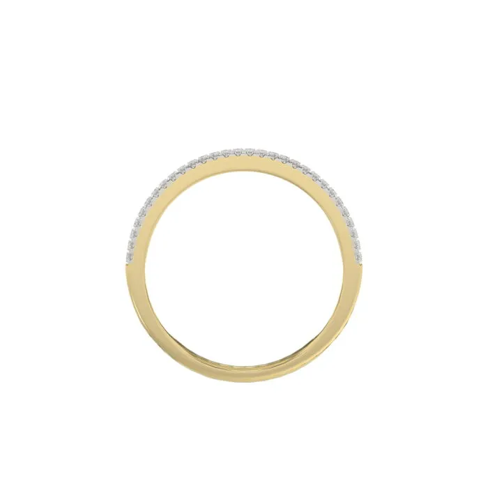 LADIES RING 0.20CT ROUND DIAMOND 10K YELLOW GOLD - Image 2
