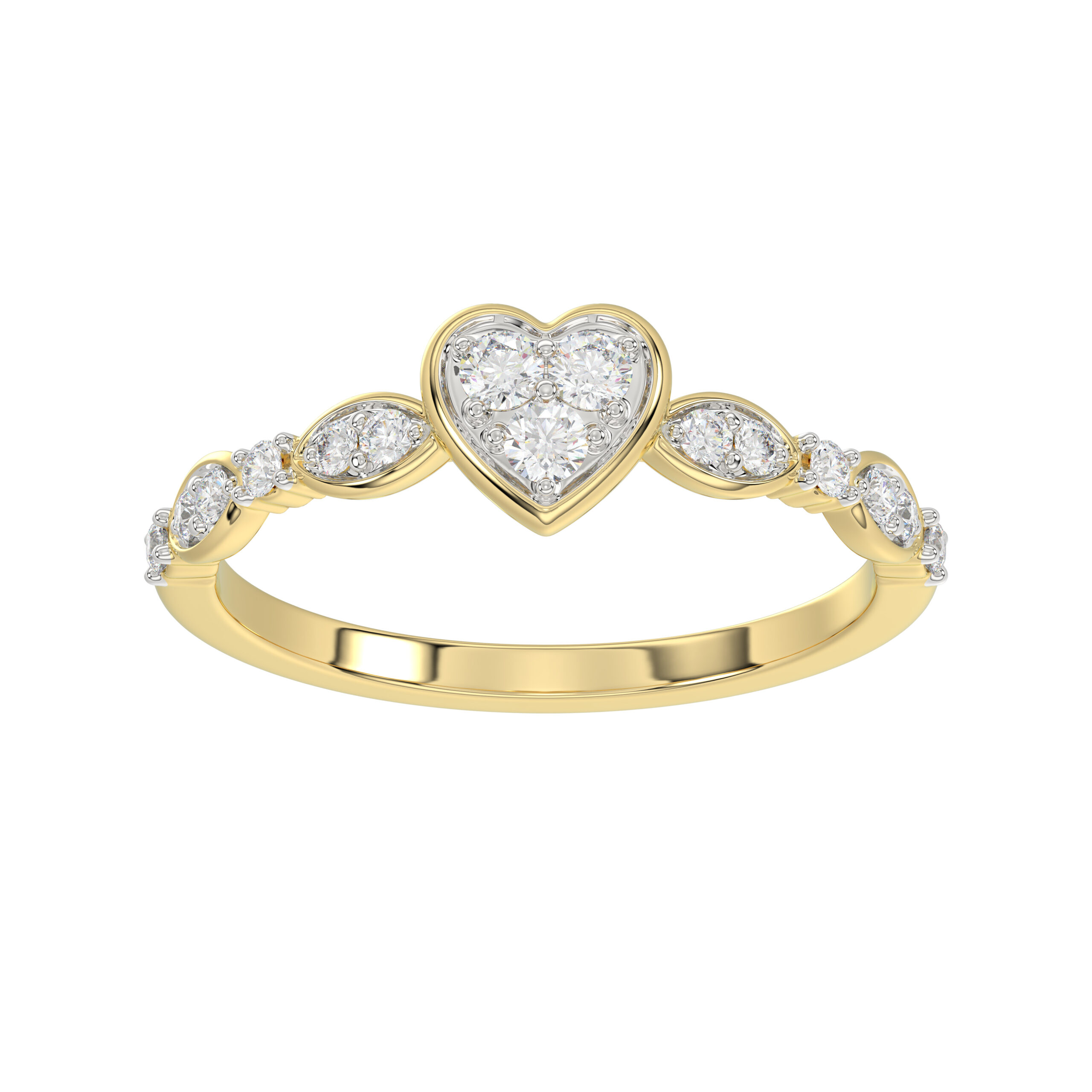 19061317_359195Y-5012586.jpg.jpg LADIES RING 0.25CT ROUND DIAMOND 10K YELLOW GOLD - Image 1
