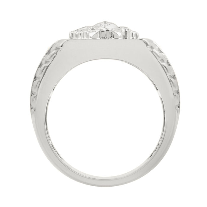 Classic Men’S Diamond Ring In Sterling Silver 0.10Ct Round Diamond Jewelry - Image 2