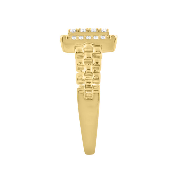 0.50Ct Round Diamond Men’S Ring In 10K Yellow Gold Luxury Men’S Jewelry - Image 3