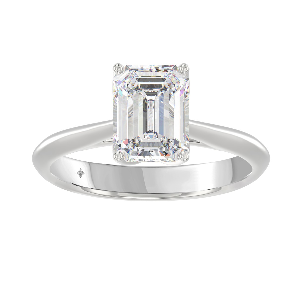 19061593_EC-113033W-1218x1218.jpg.jpg LADIES SOLITAIRE RING 2 1/2CT EMERALD DIAMOND 14K WHITE GOLD (CENTER STONE EMERALD DIAMOND 2 1/2CT) - Image 1