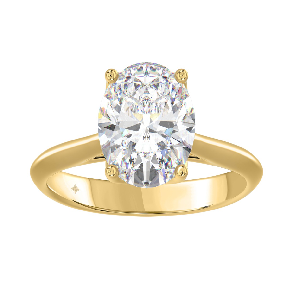 19061611_EC-113092Y-1218x1218.jpg.jpg LADIES SOLITAIRE RING 4CT OVAL DIAMOND 14K YELLOW GOLD - Image 1