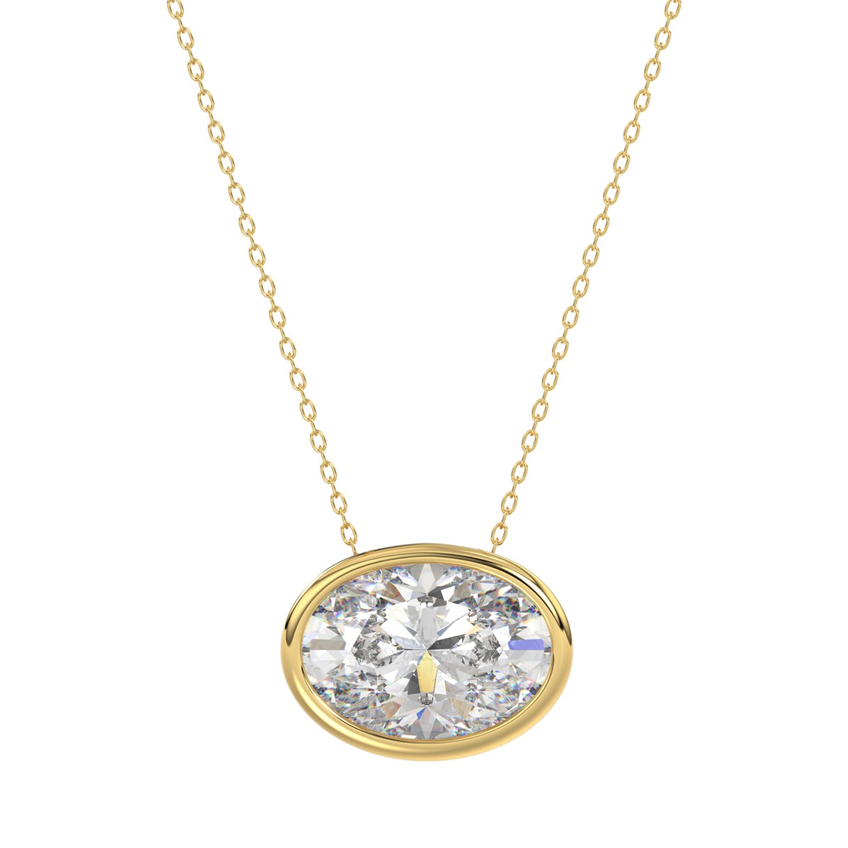 19061624_EC-117944Y-1218x1218.jpg.jpg LADIES SOLITAIRE PENDANT 2CT OVAL DIAMOND 14K YELLOW GOLD - Image 1