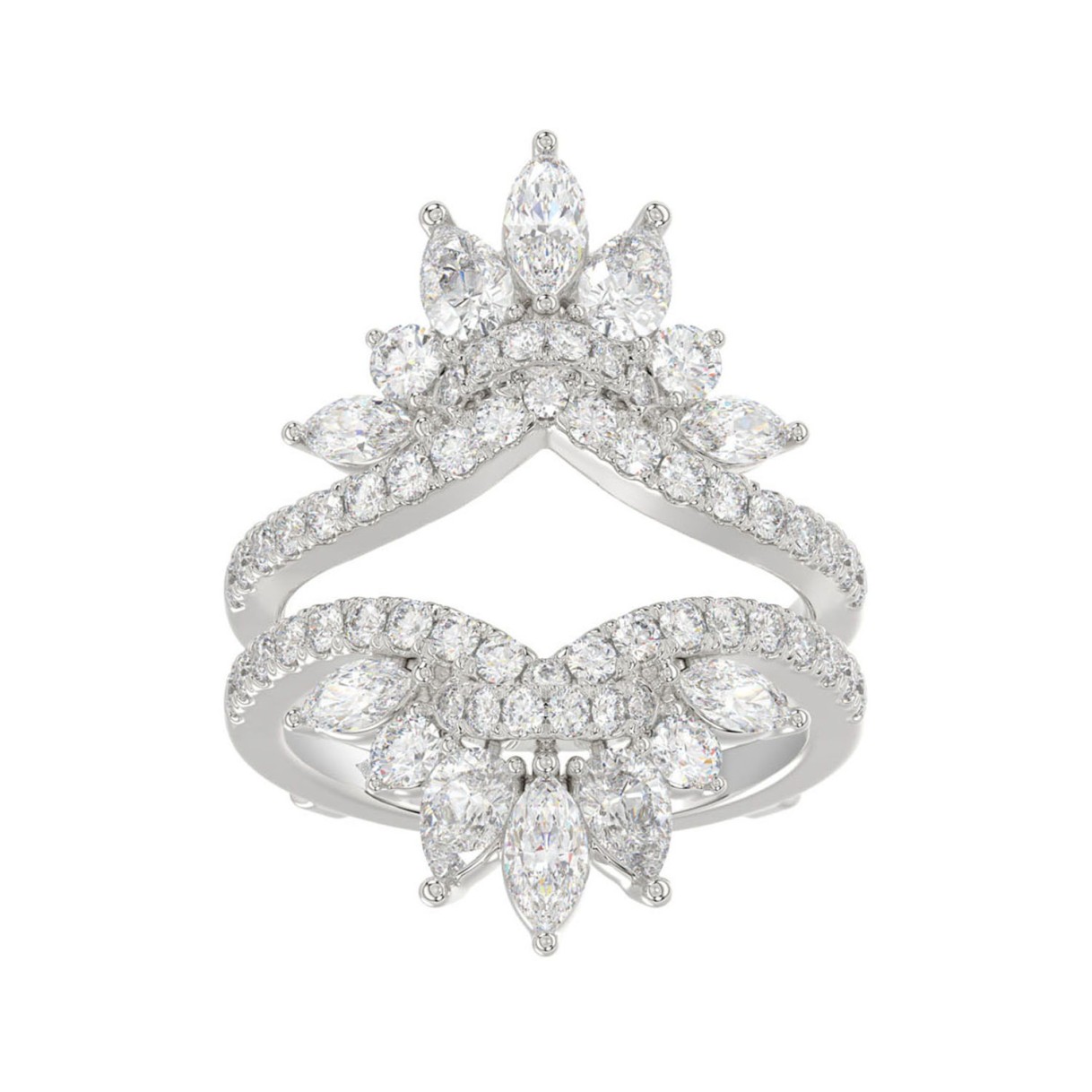 19061687_EC-104366W-1218x1218.jpg.jpg LADIES ENHANCERS RING 2 1/4CT ROUND/PEAR/MARQUISE DIAMOND 14K WHITE GOLD - Image 1