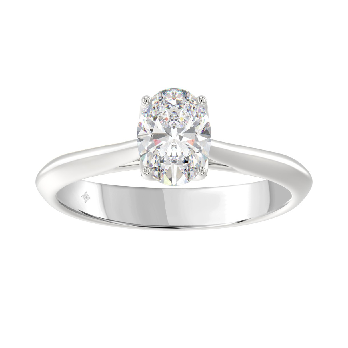 19061714_EC-178456W-1218x1218.jpg.jpg LADIES SOLITAIRE RING 1CT OVAL DIAMOND 14K WHITE GOLD - Image 1