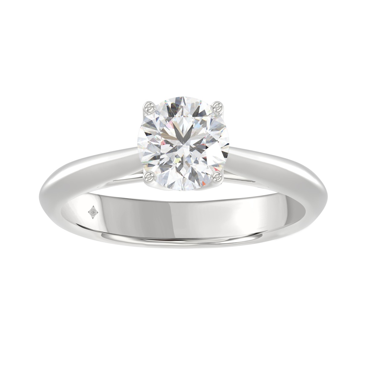 19061715_EC-178451W-1218x1218.jpg.jpg LADIES SOLITAIRE RING 1CT ROUND DIAMOND 14K WHITE GOLD - Image 1